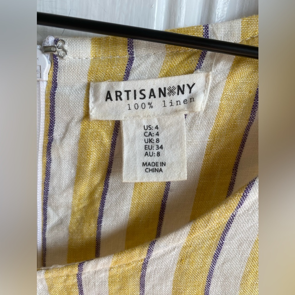 ARTISAN NY oversized linen jumpsuit Sz 4us - Picture 4 of 16